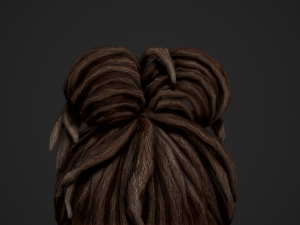 Male Hair Cards Style 8 - Dreadlocks 1 Modelo 3D
