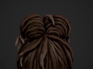 Male Hair Cards Style 8 - Dreadlocks 1 3D Model
