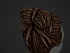 Male Hair Cards Style 8 - Dreadlocks 1 3D Model