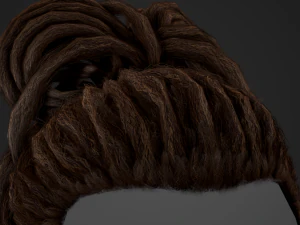 Male Hair Cards Style 8 - Dreadlocks 1 3D Model