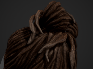Male Hair Cards Style 8 - Dreadlocks 1 Modelo 3D