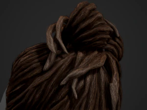 Male Hair Cards Style 8 - Dreadlocks 1 3D Model