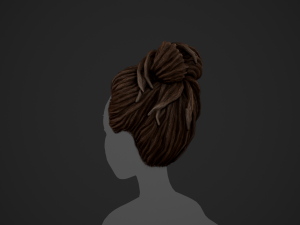 Male Hair Cards Style 8 - Dreadlocks 1 Modelo 3D
