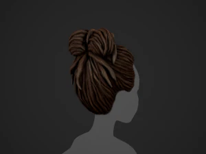 Male Hair Cards Style 8 - Dreadlocks 1 3D Model