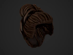 Male Hair Cards Style 8 - Dreadlocks 1 3D Model