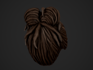 Male Hair Cards Style 8 - Dreadlocks 1 Modelo 3D