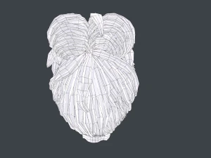 Male Hair Cards Style 8 - Dreadlocks 1 3D Model