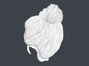 Male Hair Cards Style 8 - Dreadlocks 1 Modelo 3D