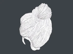 Male Hair Cards Style 8 - Dreadlocks 1 3D Model