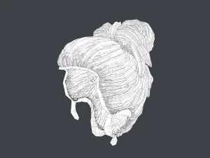 Male Hair Cards Style 8 - Dreadlocks 1 3D Model