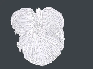 Male Hair Cards Style 8 - Dreadlocks 1 3D Model