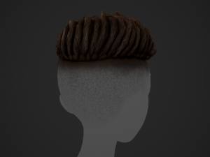 Male Hair Cards Style 9 - Dreadlocks 2 Model 3D