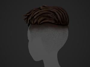Male Hair Cards Style 9 - Dreadlocks 2 Model 3D