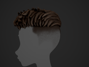 Male Hair Cards Style 9 - Dreadlocks 2 Model 3D