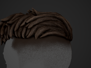 Male Hair Cards Style 9 - Dreadlocks 2 Model 3D