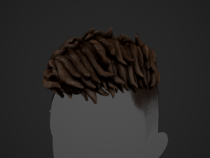 Male Hair Cards Style 9 - Dreadlocks 2 Model 3D