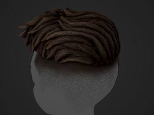 Male Hair Cards Style 9 - Dreadlocks 2 Model 3D