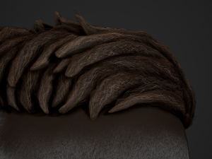 Male Hair Cards Style 9 - Dreadlocks 2 Model 3D