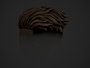 Male Hair Cards Style 9 - Dreadlocks 2 Model 3D