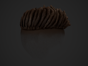 Male Hair Cards Style 9 - Dreadlocks 2 Model 3D
