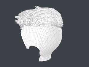 Male Hair Cards Style 9 - Dreadlocks 2 Model 3D