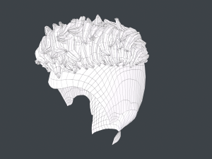 Male Hair Cards Style 9 - Dreadlocks 2 Model 3D