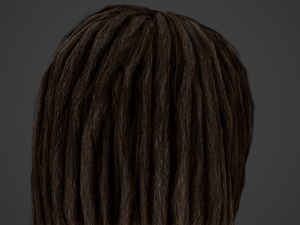 Male Hair Cards Style 10 - Dreadlocks 3 3D Модель