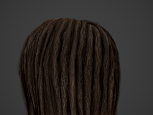 Male Hair Cards Style 10 - Dreadlocks 3 3D Модель