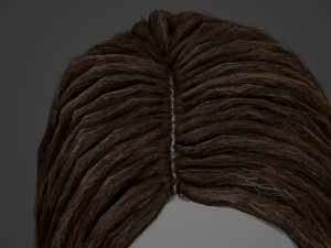 Male Hair Cards Style 10 - Dreadlocks 3 3D Модель