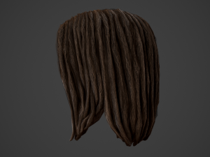 Male Hair Cards Style 10 - Dreadlocks 3 3D Модель
