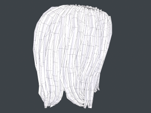 Male Hair Cards Style 10 - Dreadlocks 3 3D Модель