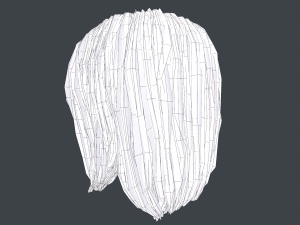 Male Hair Cards Style 10 - Dreadlocks 3 3D Модель