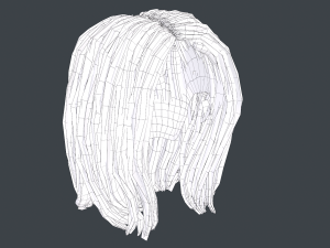 Male Hair Cards Style 10 - Dreadlocks 3 3D Модель