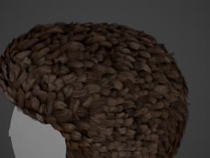 Male Hair Cards Style 11 - Frizzy Hair Modelo 3D