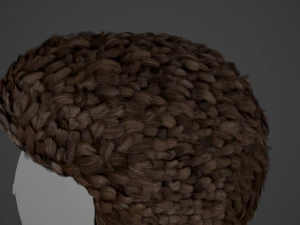 Male Hair Cards Style 11 - Frizzy Hair 3D Model