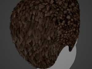 Male Hair Cards Style 11 - Frizzy Hair Modelo 3D