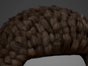 Male Hair Cards Style 11 - Frizzy Hair 3D Model