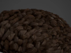 Male Hair Cards Style 11 - Frizzy Hair 3D Model