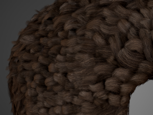 Male Hair Cards Style 11 - Frizzy Hair Modelo 3D