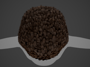 Male Hair Cards Style 11 - Frizzy Hair Modelo 3D