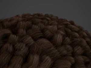 Male Hair Cards Style 11 - Frizzy Hair 3D Model