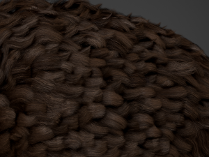 Male Hair Cards Style 11 - Frizzy Hair Modelo 3D