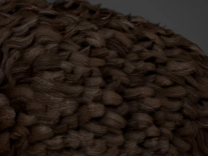 Male Hair Cards Style 11 - Frizzy Hair 3D Model