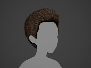 Male Hair Cards Style 11 - Frizzy Hair Modelo 3D