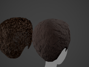 Male Hair Cards Style 11 - Frizzy Hair Modelo 3D