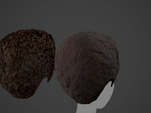 Male Hair Cards Style 11 - Frizzy Hair 3D Model