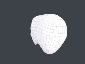 Male Hair Cards Style 11 - Frizzy Hair 3D Model