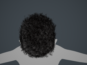Male Hair Cards Style 12 - Curly Hair 2 3D Model
