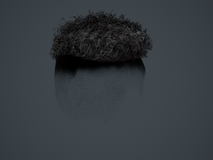 Male Hair Cards Style 12 - Curly Hair 2 3D Model