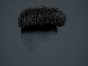 Male Hair Cards Style 12 - Curly Hair 2 3D Model